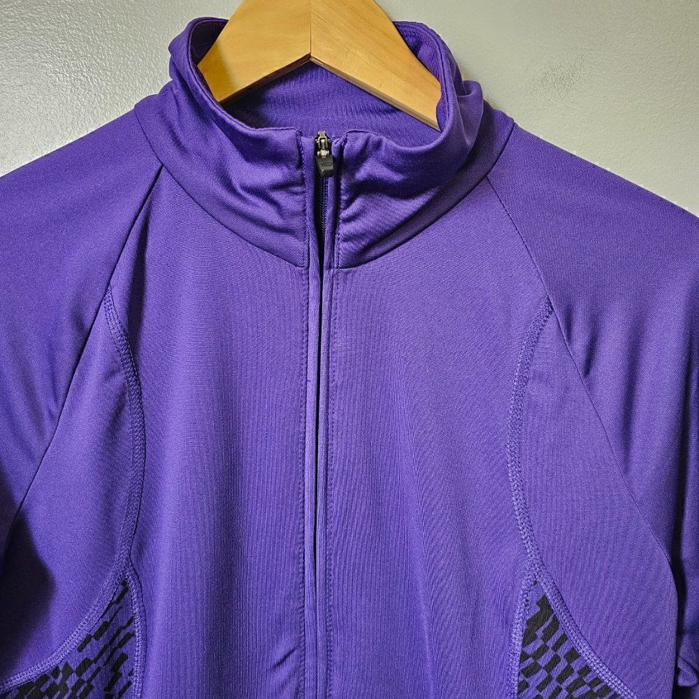 EUC TEK GEAR BLUE MOCK NECK ZIP UP WITH POCKETS ACTIVEWEAR SIZE M - Picture 10 of 13